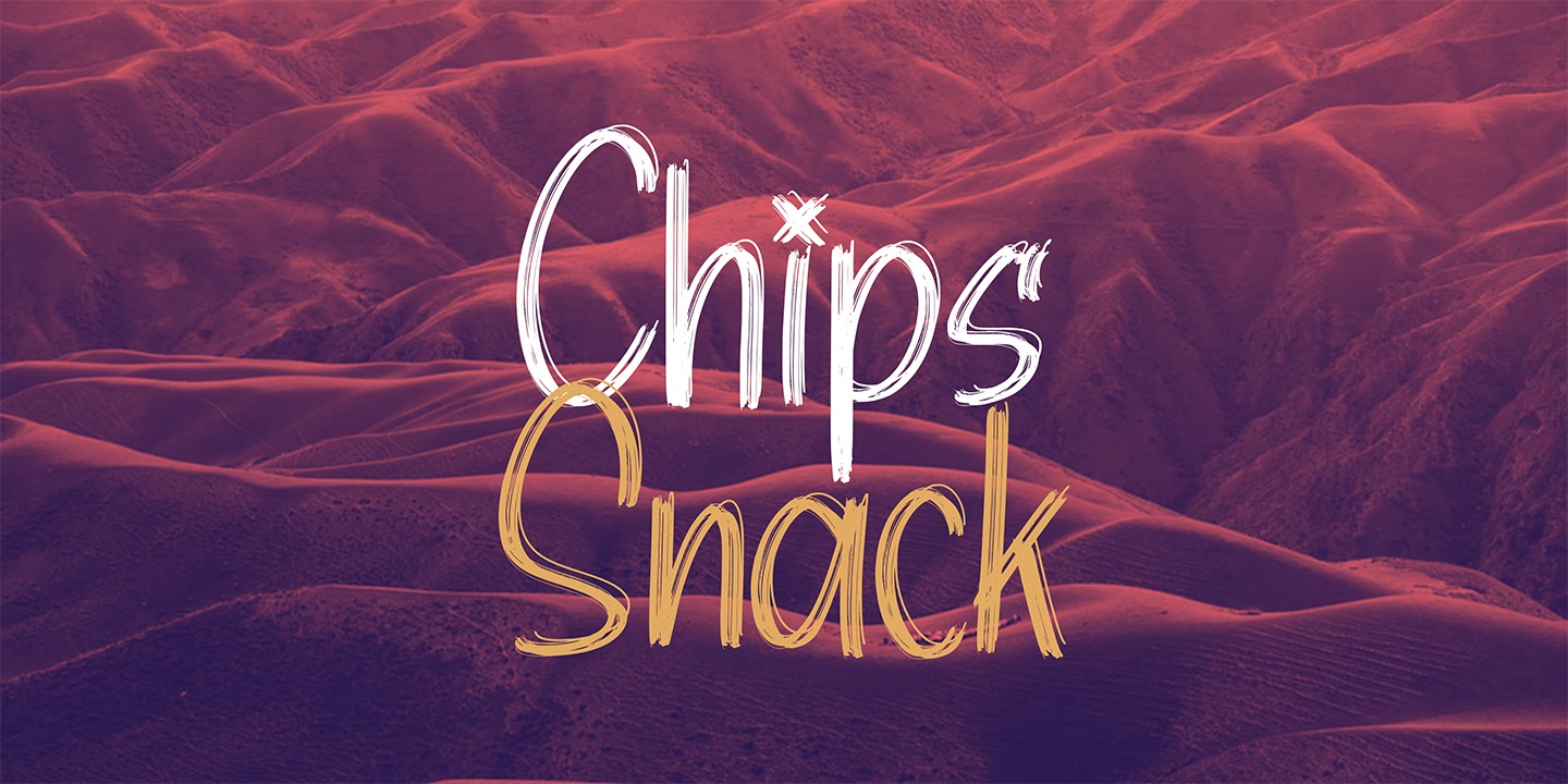 Przykład czcionki Chips Snack